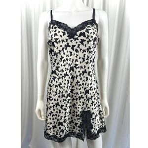 Vintage Victoria’s Secret Lingerie Satin Butterfly Print Slip Dress - Medium